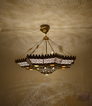 large brass chandelier