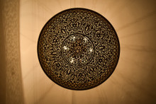 repoussé brass chandelier ceiling light