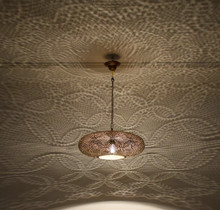 Moroccan hanging brass lamp
