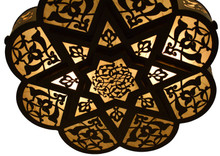 Moroccan brass light fixture
