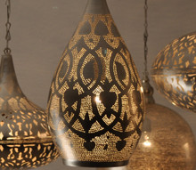 Moroccan brass lighting