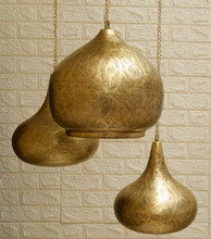 Moroccan pendant lamp cluster