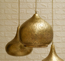 Moroccan brass pendant lamps