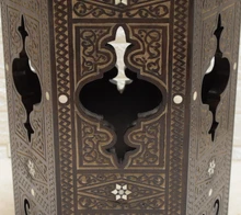 Syrian Deep-Carved Side Table with Mother of Pearl Top — view 8