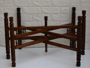 Tray Stand, Wood Folding Brass Tray Holder, Brass Coffee Tea Table Wooden Stand, Moroccan Home Decor, DIFFERENT SIZES