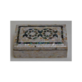 Handmade 8" * 5" Wood Jewelry Box, Luxury Mother of pearl Inlaid Wooden Jewelry Box, Moroccan Mosaic Storage Box Organizer, Home Decor