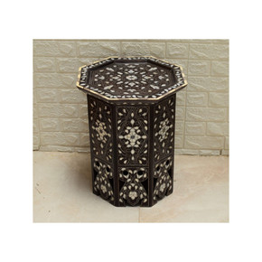 Vintage Handmade Syrian Side Table, Mother of Pearl Inlaid Morocco Table, Moroccan Furniture, Wooden Table, Coffee Table, Home Decor