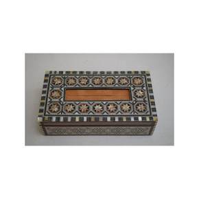 Handmade Egyptian Natural Mother of Pearl Inlaid Rectangular wooden Tissue Box Cover, Napkin Case Holder, Tissue Dispenser, Home Decor