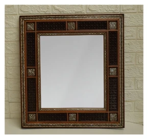 Vintage Mashrabiya Mirror 24 × 26 in