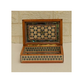 Luxury Handmade Wood Jewelry Box, Egyptian Blue Mother of pearl Inlaid Wooden Jewelry Box, Moroccan Mosaic Storage Marquetry Organizer Box Luxury Handmade Wood Jewelry Box, Egyptian Blue Mother of pearl Inlaid Wooden Jewelry Box, Moroccan Mosaic Storage Marquetry Organizer Box