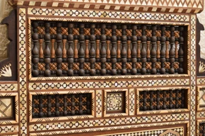 Mashrabiya Mother of Pearl Mirror 40 in — detail 1