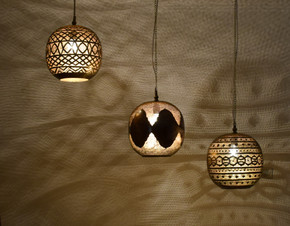 Bronze Moroccan lamps Bronze Moroccan lamps