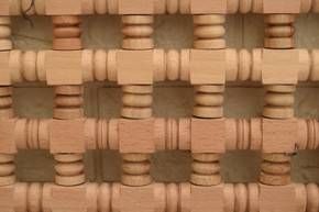 Framed Turned-Spindle Mashrabiya Lattice Panel — Custom Size