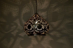 Moroccan brass pendant light