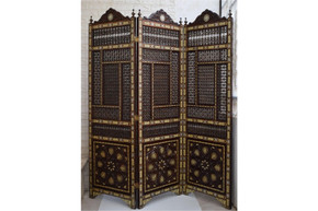 Carved Folding Room Divider Screen — 3-Panel, Custom