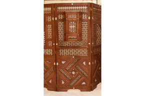 Hand-Carved Mashrabiya Room Divider Screen — Custom Made