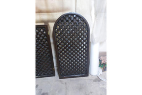 Arched Mashrabiya Lattice Screen — Stained, Custom Size