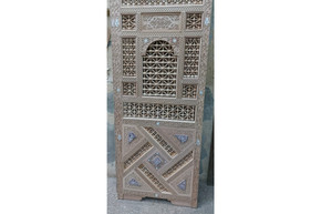Carved Niche Cabinet — Arched Mashrabiya, Made to Order