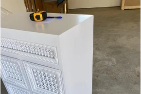 Mashrabiya chest of drawers in hand-cut solid wood