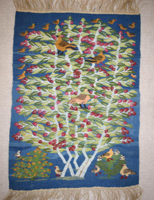 Egyptian Wool Tapestry-Wall Hanging Handwoven Kilim-Folk Art Rug 3.4 FT Handmade