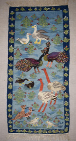 Egyptian Kilim Wall Hanging-Handwoven Tapestry-Wool Loomed Home Decor 4.2 FT