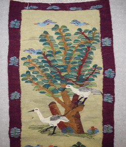 Egyptian Kilim Tapestry Wall Hanging Handwoven Wool Runner Art Decor 7.3 FT