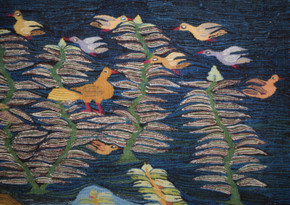 Birds by the Lake handwoven tapestry — view 2