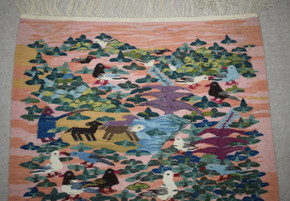 Countryside Birds and Animals handwoven tapestry — view 2