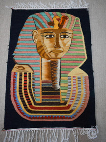King tut-tutankhamun-egypt-hand woven tapestry wall hanging-wool kilim rug