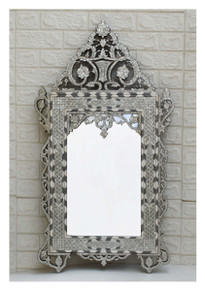 Syrian Mother of Pearl Inlay Mirror 39×21″