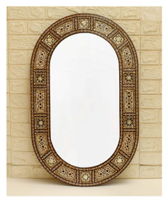 Moroccan Mother of Pearl Inlay Mirror 35″