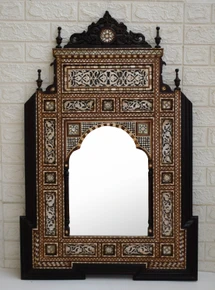 Moroccan Mother of Pearl Mirror 40 in — detail 1
