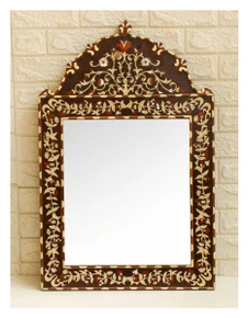 Moroccan Floral Inlay Mirror 30 in