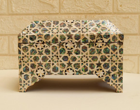 Mother of Pearl Mosaic Jewelry Box — view 2