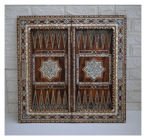 Mother of Pearl Backgammon Set 25 in