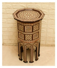 Octagonal Inlay Side Table 27 in
