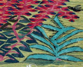 Foliage and Birds handwoven tapestry — view 2