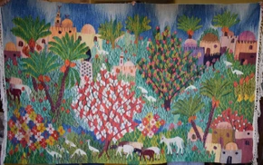 Custom Egyptian tapestry commission, large 4.5–6 ft — example of a past piece — detail 1