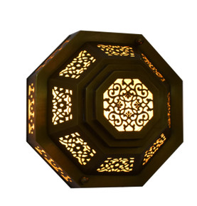 Moroccan Matte Gold Brass Wall Sconce