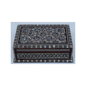 8" * 5" Egyptian Handmade %100 Natural Mother of pearl Inlay Wooden Jewelry Box, Wood Jewelry Box, Morocco Box, Jewellery Storage Organizer