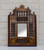 Vintage Syrian 20" Height Wooden Wall Mirror Frame, Marquetry Wall Hanging Mirror Frame, Moroccan Furniture, Wall Decor