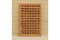 Framed turned spindle lattice panel — solid wood grain and finish detail