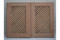Diagonal diamond lattice panel — solid wood grain and finish detail