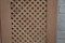 Diagonal diamond lattice panel handcrafted in solid wood