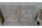 Star marquetry wood door — solid wood grain and finish detail