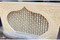 Mashrabiya radiator cover in hand-cut solid wood