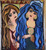 Vintage handwoven egyptian tapestry wall hanging  4.5 ft folk art textile decor (2)