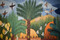 Hand woven tapestry-large 6.5 ft-egyptian folk art wall hanging-kilim rug decor