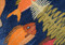 31x23" Handwoven Egyptian Wool Tapestry, Fish Underwater Wall Hanging, Signed Original Folk Art
