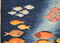32x23" Handwoven Egyptian Wool Tapestry, Tropical Fish Wall Hanging, Signed Original Folk Art